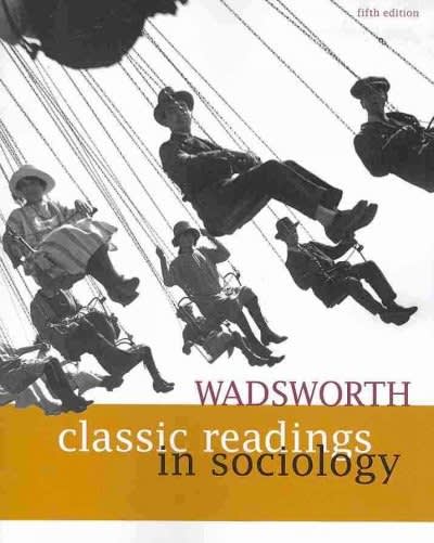 wadsworth classic readings in sociology 5th edition wadsworth, eve l howard 0495602760, 9780495602767