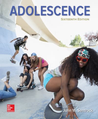 adolescence 16th edition john w santrock 0078117186, 9780078117183