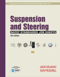 natef standards job sheets area a4 suspension and steering 4th edition jack erjavec, ken pickerill