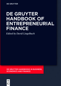 de gruyter handbook of entrepreneurial finance 1st edition david lingelbach 3110726750,3110726351