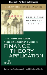 guide to finance theory and application portfolio mathematics 1st edition professional risk managers'