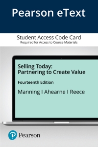 selling today partnering to create value 14th edition gerald manning, michael ahearne, barry l reece