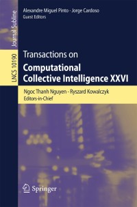 transactions on computational collective intelligence xxvi 1st edition alexandre miguel pinto , jorge cardoso