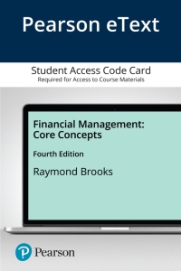 financial management core concepts 4th edition raymond brooks 0136849768