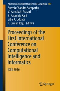 proceedings of the first international conference on computational intelligence and informatics 1st edition