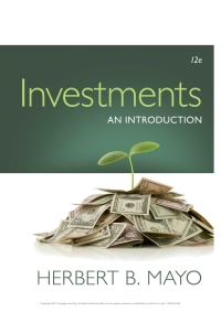 investments  an introduction 12th edition herbert b. mayo 1337434094,1337430935