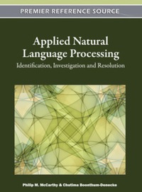 applied natural language processing 1st edition philip m. mccarthy 1609607414,1609607422