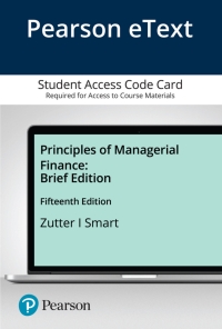 principles of managerial finance 15th edition chad j. zutter , scott b. smart 0136846920