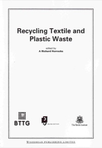 recycling textile and plastic waste 1st edition a. r. horrocks 1855733064,0857093002