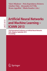 artificial neural networks and machine learning  icann 2013 23rd international conference on artificial