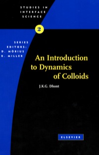 an introduction to dynamics of colloids 1st edition j.k.g. dhont 0444820094