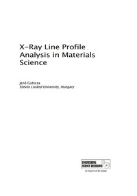 x ray line profile analysis in materials science 1st edition gubicza jen 1466658525, 1466658533,