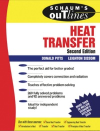 schaums outline of heat transfer 2nd edition donald pitts, leighton e. sissom 0070502072, 9780070502079