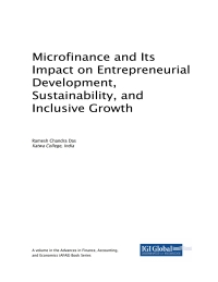 microfinance and its impact on entrepreneurial development sustainability and inclusive growth 1st edition