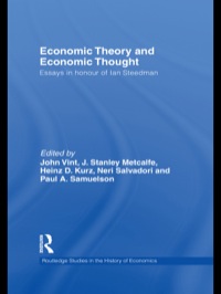 economic theory and economic thought  essays in honour of ian steedman 1st edition john vint , j. stanley
