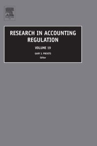 research in accounting regulation volume 19 1st edition gary previts ,  tom robinson 0080453805, 0080468896,