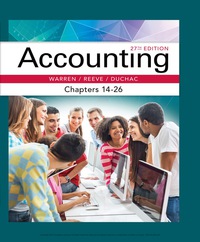 accounting chapters 14-26 27th edition carl warren 133766801x, 1337514098, 9781337668019, 9781337514095