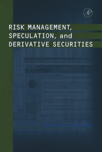 risk management speculation and derivative securities 1st edition geoffrey poitras 0125588224, 0080480756,