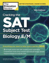 cracking the sat subject test in biology e/m 16th edition the princeton review 152471075x, 1524710911,
