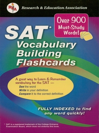 sat vocabulary building flashcards 1st edition the editors of rea 0878911693, 0738667439, 9780878911691,