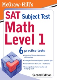 mcgraw hills sat subject test math 6 practice test level 1 2nd edition john diehl 0071609229, 9780071609227