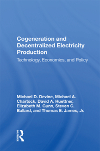cogeneration and decentralized electricity production technology economics and policy 1st edition michael d.