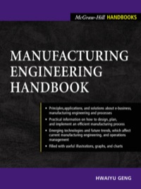 manufacturing engineering handbook 1st edition hwaiyu geng 0071398252, 9780071398251