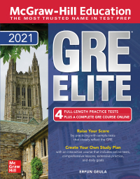 mcgraw hill education gre elite 4 full length practice tests 2021 7th edition erfun geula 1260463346,