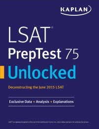 lsat preptest unlocked 75 1st edition kaplan test prep 1506212905, 9781506212906