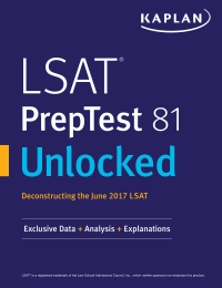 lsat preptest unlocked 81 1st edition kaplan test prep 1506223427, 9781506223421