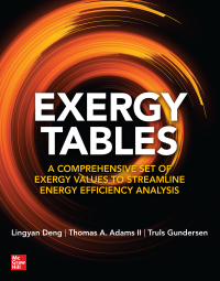 exergy tables a comprehensive set of exergy values to streamline energy efficiency analysis 1st edition