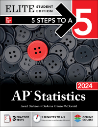 elite student edition 5 steps to a 5 ap statistics 2024 1st edition jared derksen, deanna krause mcdonald