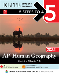 elite student edition 5 steps to a 5 ap human geography 2022 1st edition carol ann gillespie 1264267584,
