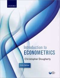 introduction to econometrics 5th edition christopher dougherty 0199676828, 0192655787, 9780199676828,