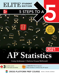 elite student edition 5 steps to a 5 ap statistics 2021 1st edition corey andreasen, deanna krause mcdonald