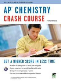 ap chemistry crash course 1st edition michael d'alessio 0738606979, 0738666009, 9780738606972, 9780738666006