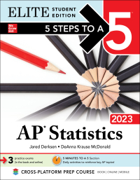 elite student edition 5 steps to a 5 ap statistics 2023 1st edition jared derksen, deanna krause mcdonald