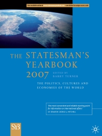 the statesmans yearbook 2007 the politics cultures and economies of the world 1st edition b. turner
