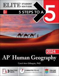 elite student edition 5 steps to a 5 ap human geography 2024 1st edition carol ann gillespie 126528279x,