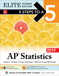 elite student edition 5 steps to a 5 ap statistics 2019 1st edition duane c. hinders, corey andreasen,
