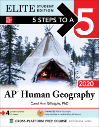 elite student edition 5 steps to a 5 ap human geography 2020 1st edition carol ann gillespie 1260455793,