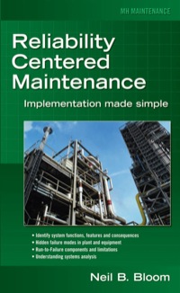 reliability centered maintenance implementation made simple 1st edition neil bloom 0071460691, 9780071460699