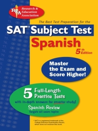 sat subject test spanish 5th edition ricardo mouat, g. hammitt 0738601160, 0738668834, 9780738601168,