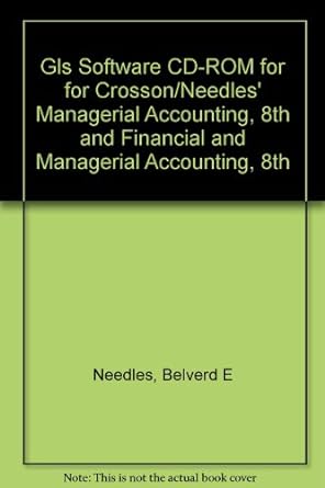 gls software cd rom for for crosson needles managerial accounting 8th and financial and managerial accounting