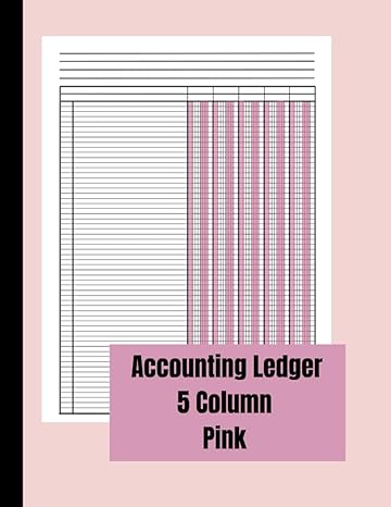 accounting ledger 5 column in pink  accounting book for small businesses  and personal use income and 