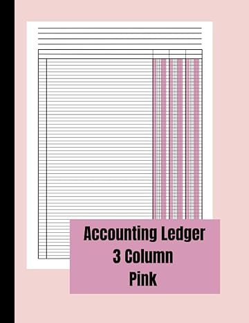 accounting ledger 3 column in pink accounting book for small businesses and  personal use income and  expense