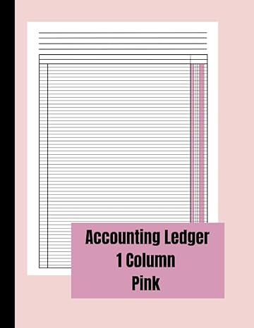 accounting ledger: 1 column in pink, accounting book for small businesses & personal use. income & expense