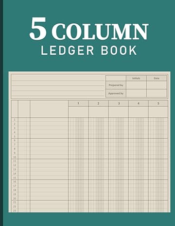 5 column ledger book simple and large accounting ledger log book track income and expense for small business 
