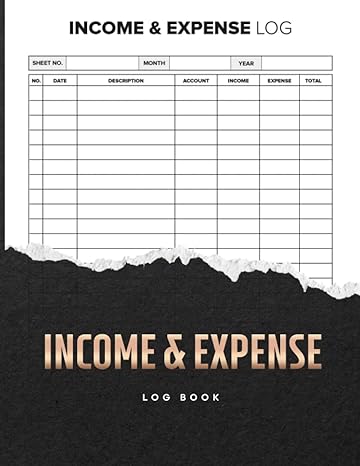 income and expense log book bookkeeping record book for small business  business expense and spending tracker