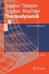 thermodynamik band 1 einstoffsysteme 17th edition stephan schaber, stephan mayinger 3540708138, 3540708146,